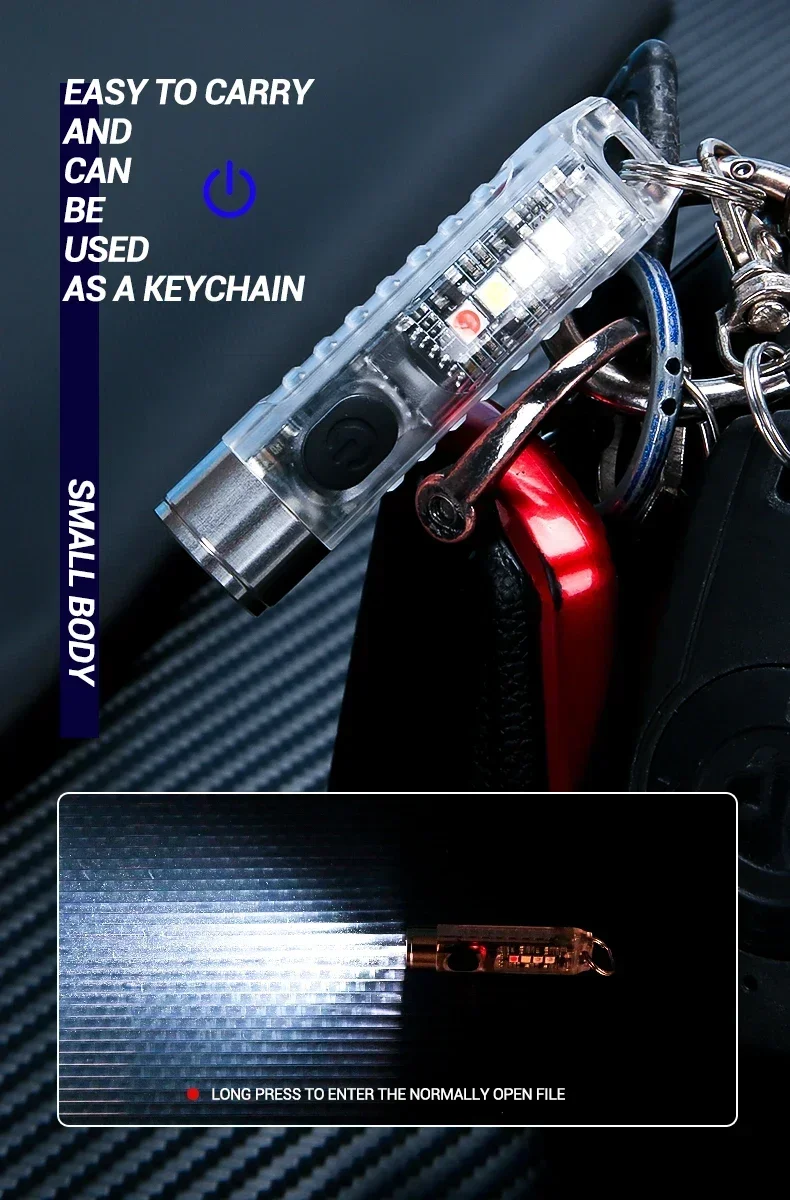 Прикачване на мини фенерче към ключодържател