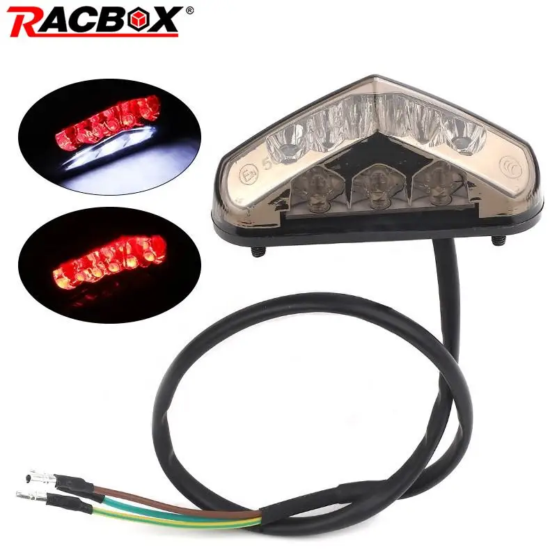

12V LED License Tail Light Rear Fender Brake Lamp For Honda Yamaha Suzuki Dirt Bike Crosscountry Scrambling Motorcycle Taillight
