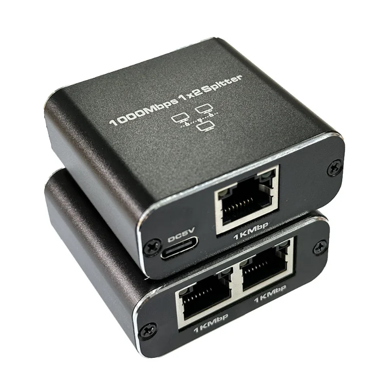 Network Splitter, RJ45 One-to-Two Internet Sharing, 1000M with Chip, Triple Port