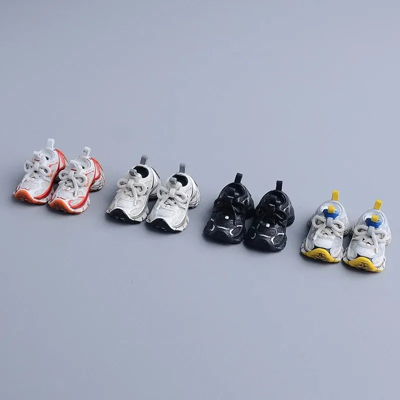 Maßstab 1:12 Mode Männliche Vintage Schuhe Sport Stil Solide Schuhe Modell für 6'' Action-figuren Körper Puppen Zubehör