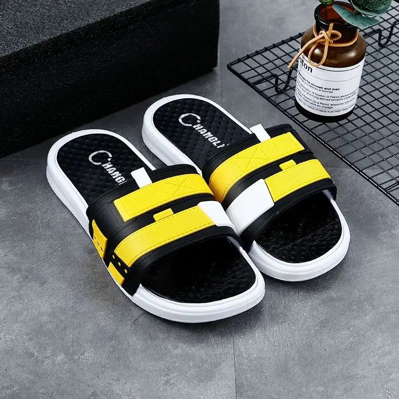 Men\'s Shoes Summer Indoor and Outdoor Slippers Men\'s Slippers Non-slip Meat Soft Thick Slippers Summer Couple Sandals
