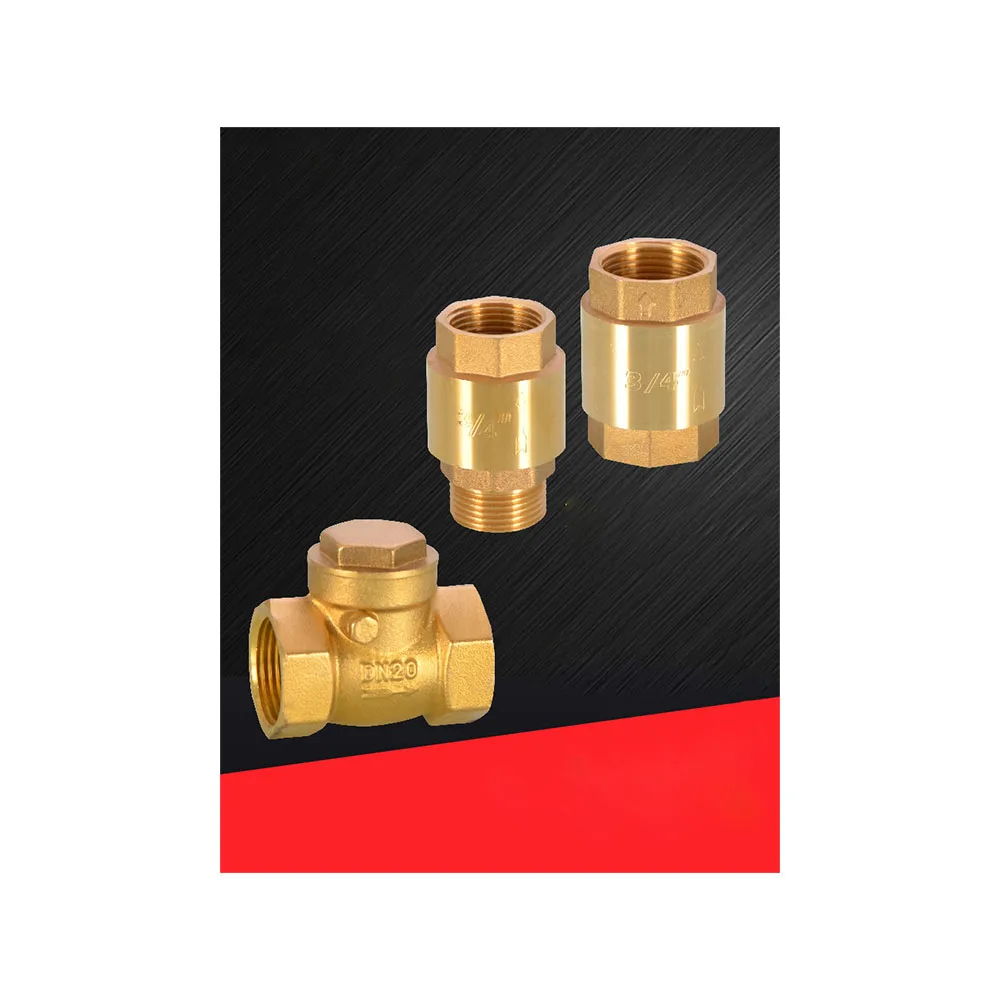 

1/2" 3/4" 1" BSP Female Male Thread Brass Vertical Lift Spring Check Valve One Way Non-return Valve For Water