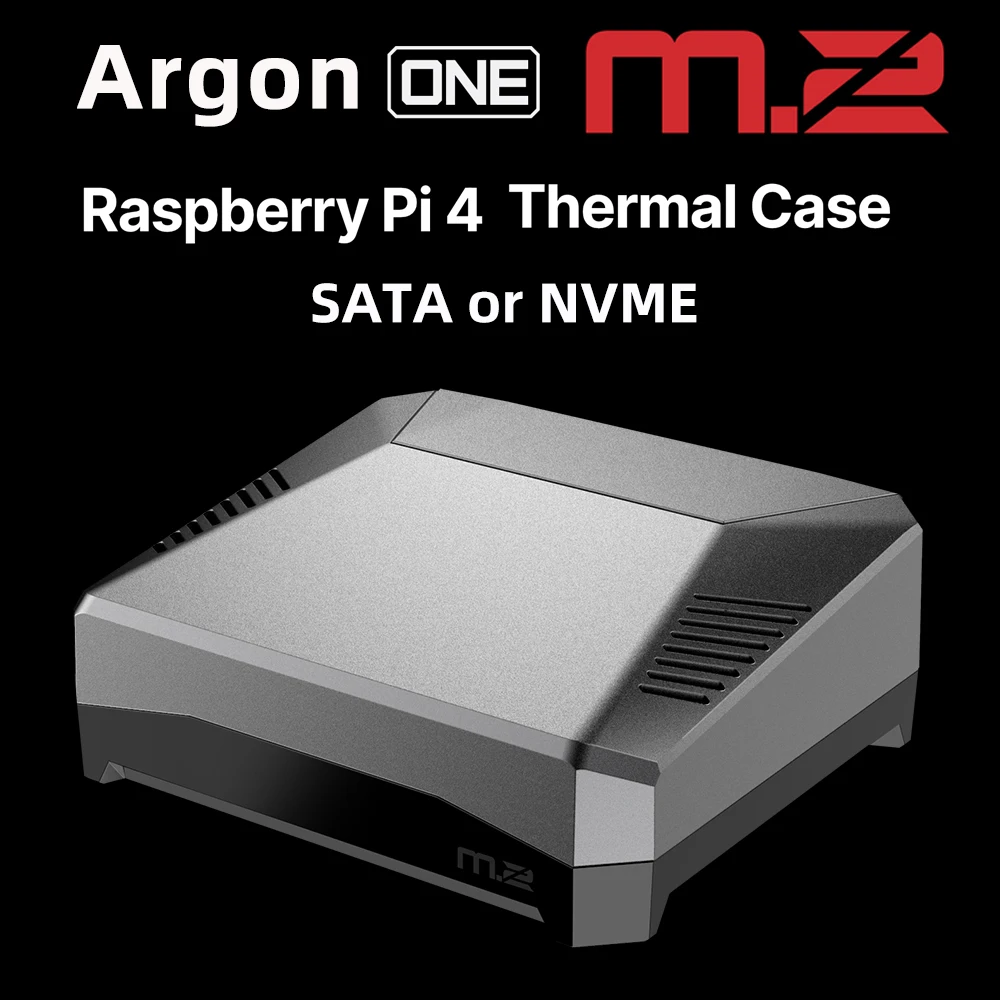 Argônio um Case de Alumínio para Raspberry pi M.2 Ssd Slot de Expansão Ventilador ir Uasp M.2