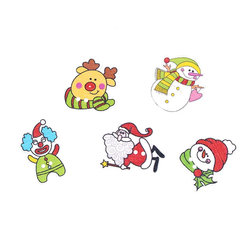 Hole Wood Christmas Buttons Christmas Crafts Buttons Christmas