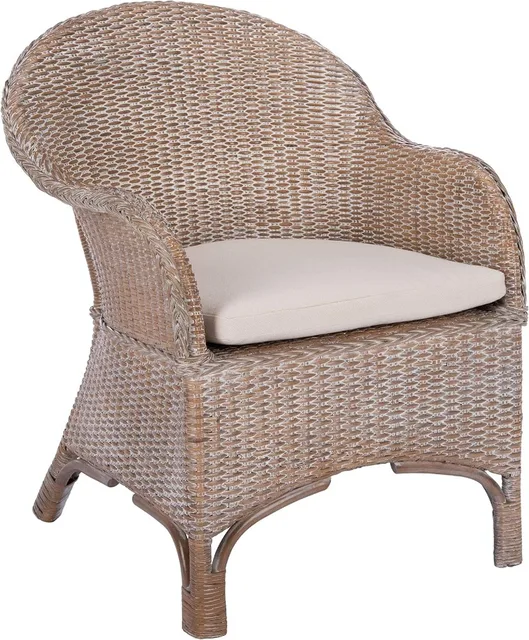 Coastal Grey Rattan Accent Chair 3