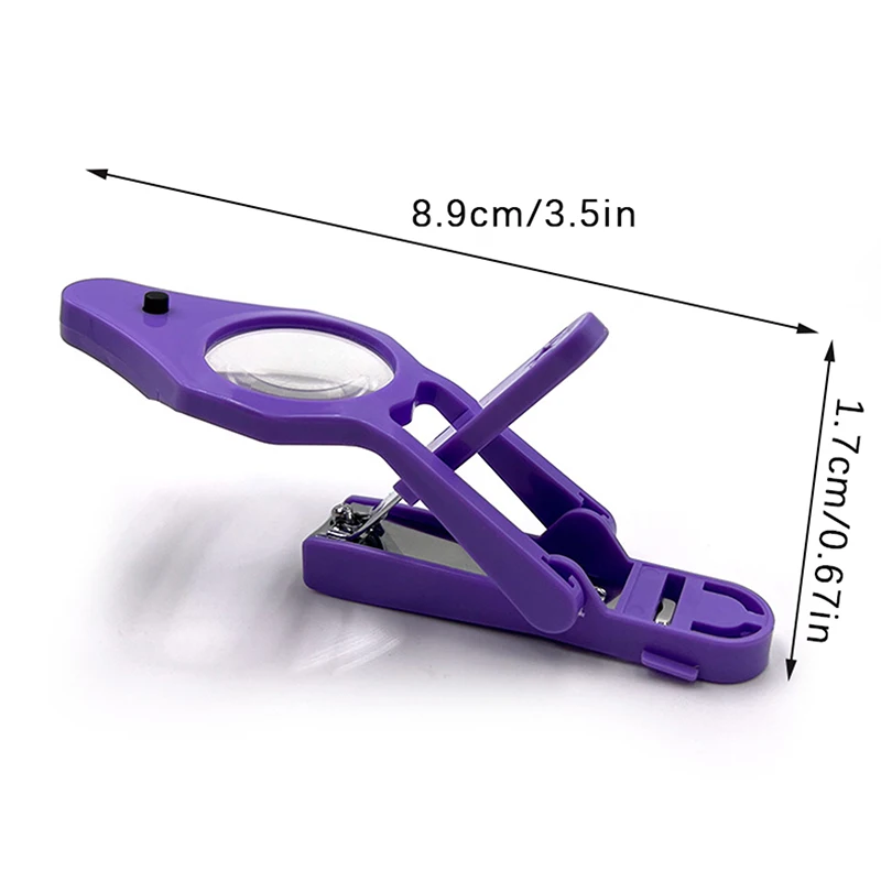 Nail Clipper With LED Magnifying Glass For The Elderly Practical Anti-splash Stainless Steel Toenail Fingernail Trimmer Clipper toe nail clipper nail clipper nail clippers