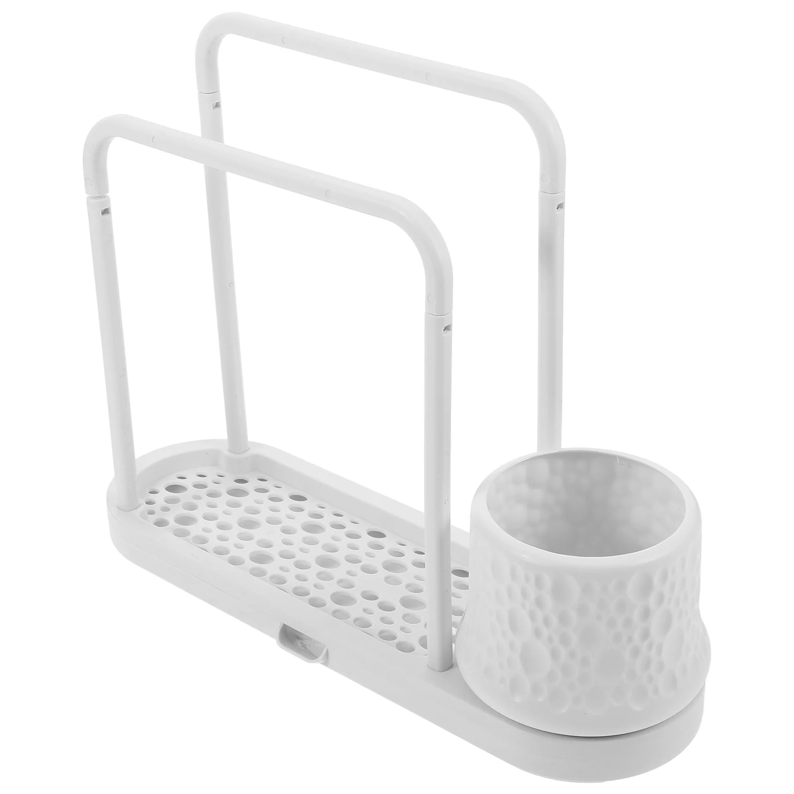 

Kitchen Drainer Sponge Storage Rack Sink Organizer Water Trough Rags Dishcloth Holder