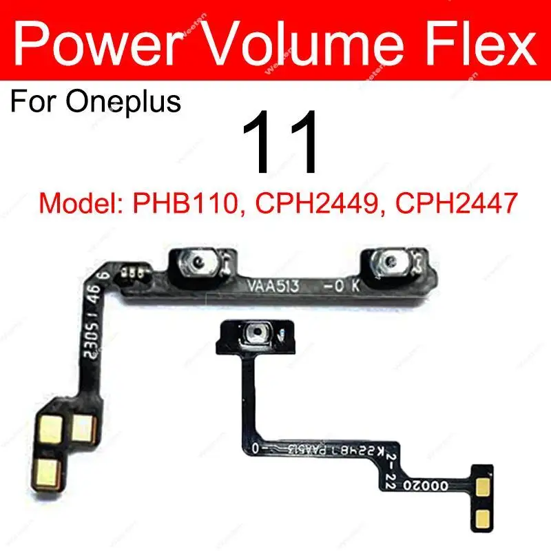 

For OnePlus 1+ 11 On Off Power Volume Flex Cable Side Button Key Flex Ribbon Replacement