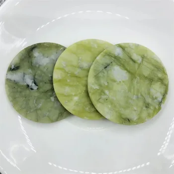 Round Slices of Jade Crystal 1