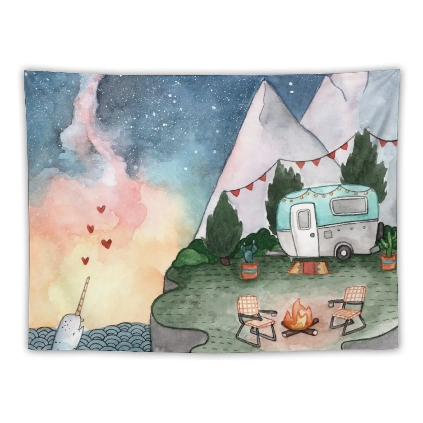 

Camper Night Sky Tapestry Wall Coverings Japanese Room Decor Tapestry