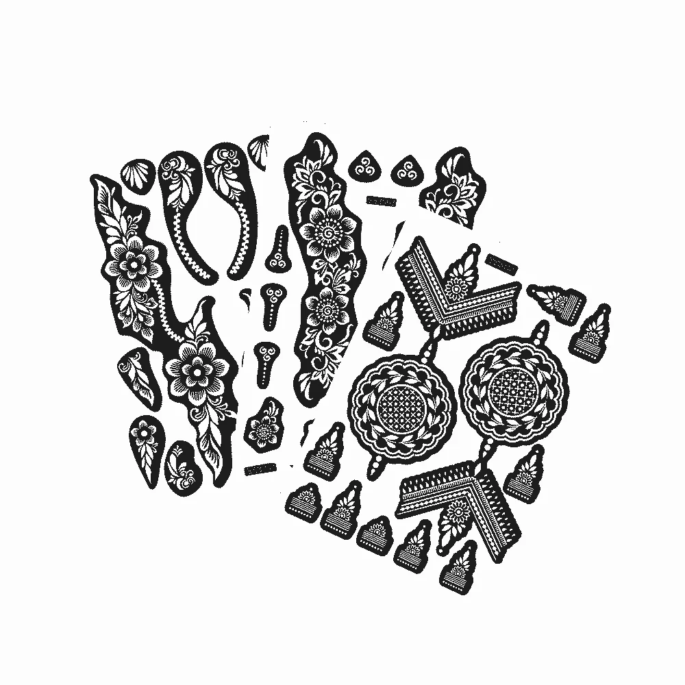 Henna Tattoo Stencils Reusable Henna Tattoo Stencil for Women Hand Arm Sleeve