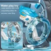 2024 Poly Ring Electric Repeater Water Gun Toy Fully Automatic Fire Watergun Shark Electric Splash Water Gun Toy for Kids Adults 3