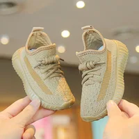 Children's coconut shoes spring boys' sneakers Breathable mesh  woven girls' casual shoes soft soled baby shoes for kids 2