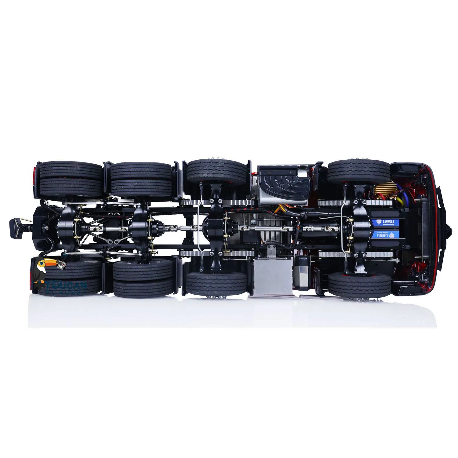 LESU 1/14 RC Tractor Truck Metal Chassis RC Cars Painted Finished Model Light Sound Motor ESC Servo Toys for Adult Gift THZH1509 6
