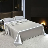 Satin Fittedsheet Set Luxury Bedsheet Set Single Double Queen King Size Flat Sheet Set Solid Color High Quality Bedding Sheet 3