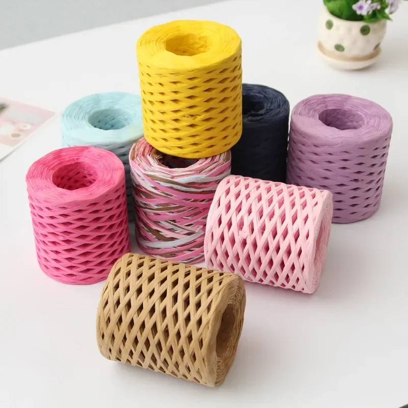 Natural Raffia Straw Yarn for Knitting and Crocheting