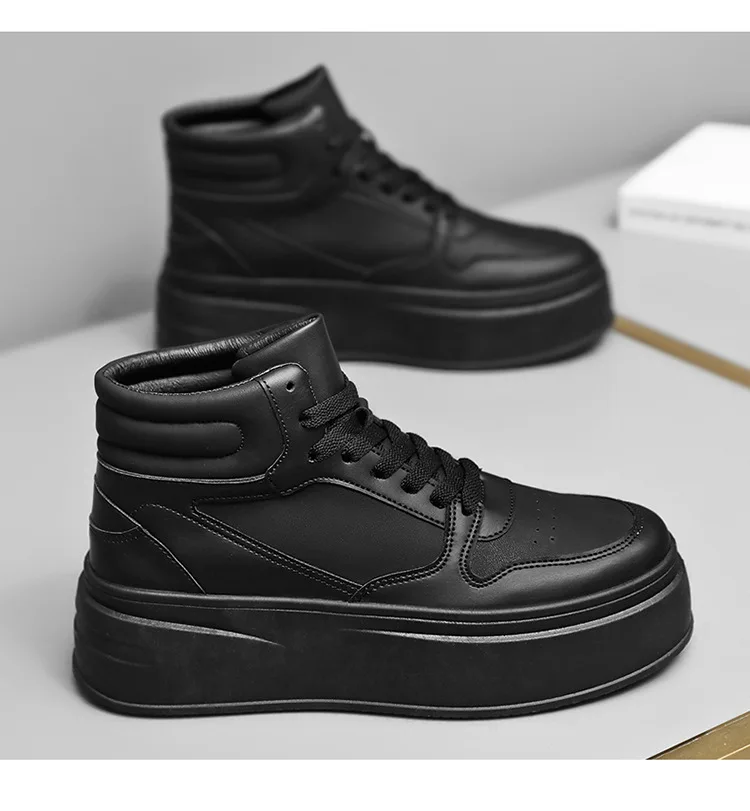 Men's Autumn Casual Platform Ankle Boots High-top Trainers_voghion.com