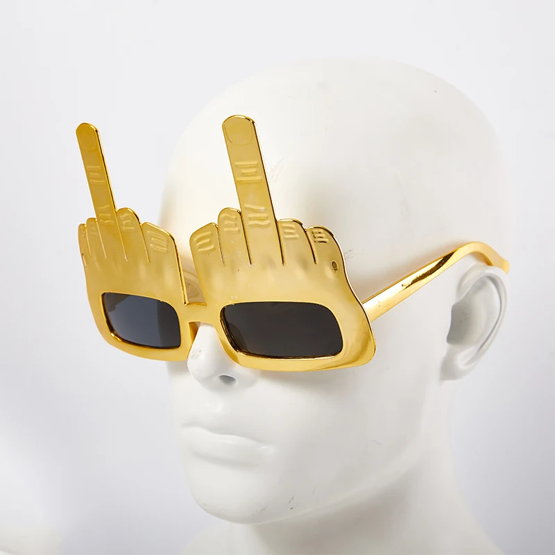Creative Vertical Middle Finger Glasses Decorative Props Funny Sunglasses Dance Party Props Performances Selfies Glasses Party Photo Props