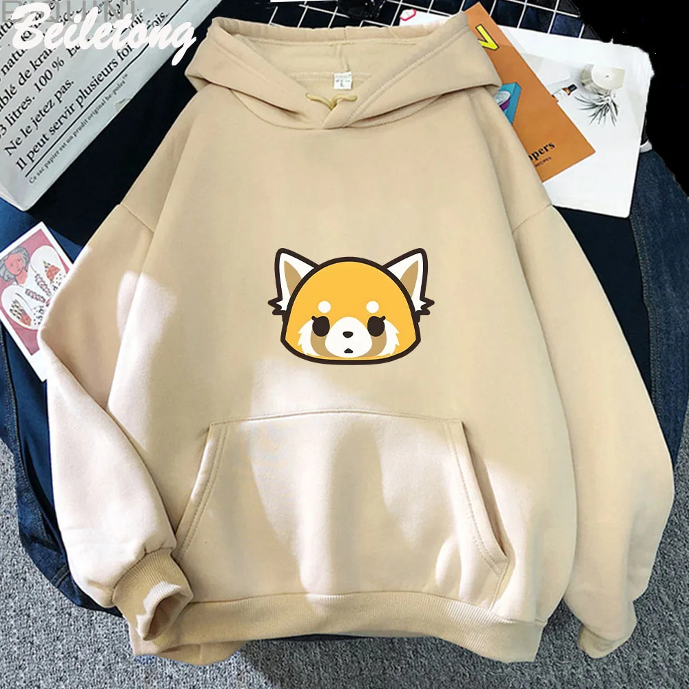 Aggretsuko Hoodie Japon Moda Bask l Ti rt Bts Kap onlu Grafik 