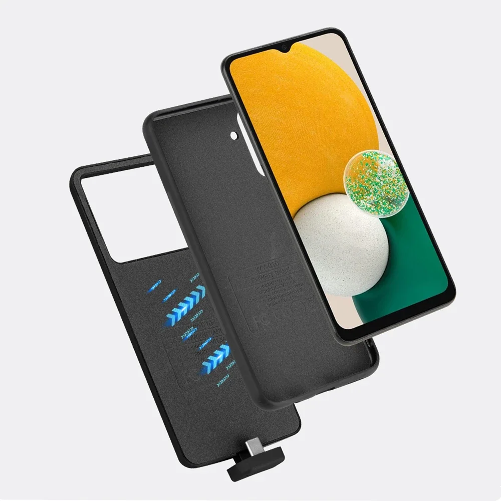 휴대용 충전기 커버, 삼성 갤럭시 A13 5G 배터리 케이스, 5000mAh 마그네틱 보조배터리 충전 커버