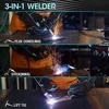 140A Welding Machine 120V 4-in-1 Flux Core Gasless MIG Welder Stick TIG Suitable 2-11lbs Coils Dual Panel Control CSA Certified 2