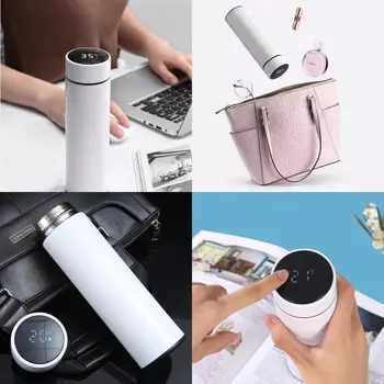 500ML Temperature Display Thermos Cup Stainless Steel Divided Thermos Bottle Outdoor Vacuum Insulated Cup Father's Day Gift 2
