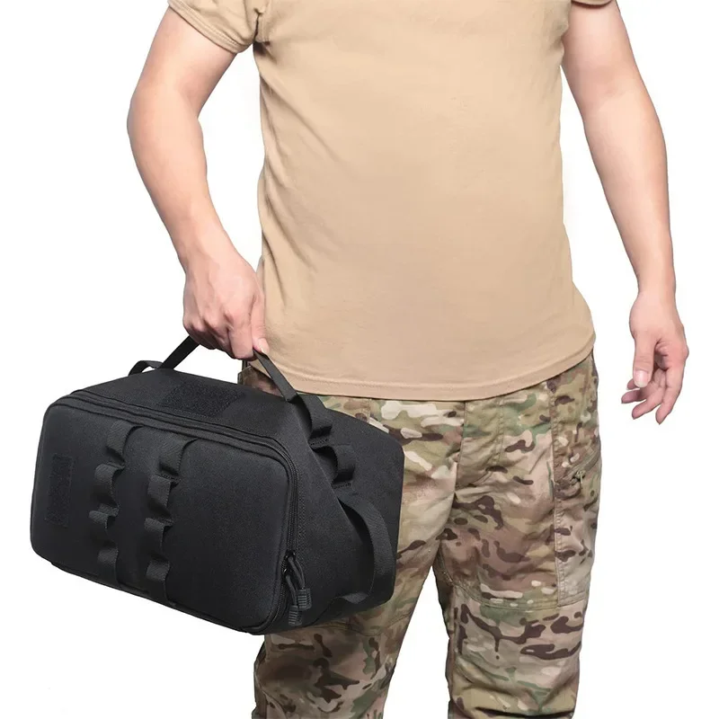 Outdoor Camping Bag Portable Folding Handheld Picnic Storage Bag Military Fan Multi-Functional Storage Running Backpack