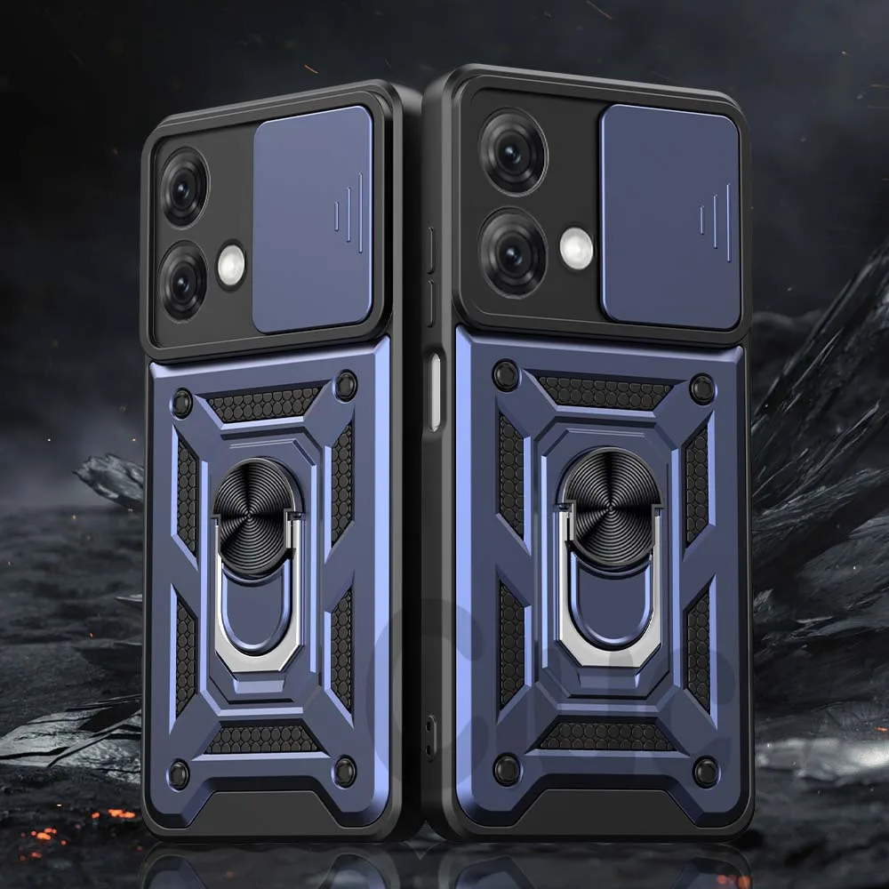 Shockproof Armor Protective Phone Case with Slide Camera Cover