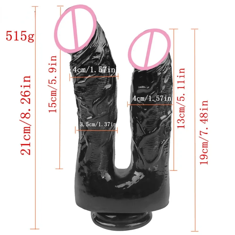 Lesbian Double Dildos Suction Cup Realistic Dildo Penis Big Butt Plug Vagina Anal Adult Sex Toys For Woman Sexshop Couple