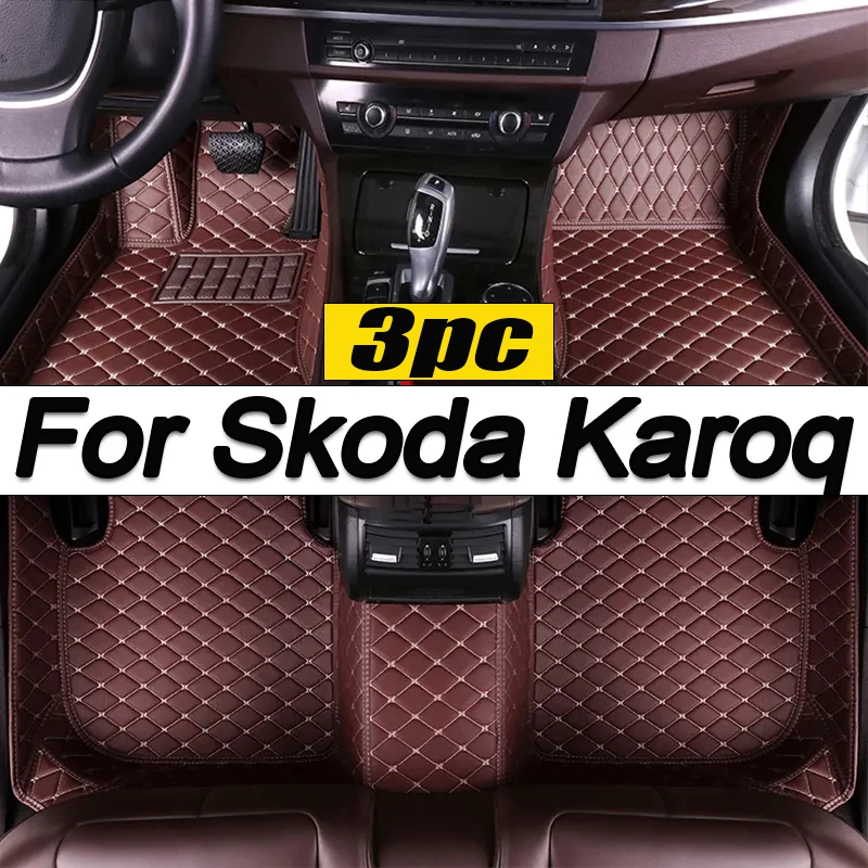 

Car Floor Mats For Skoda Karoq 2018 2019 2020 Custom Auto Foot Pads Automobile Carpet Cover Interior Accessories