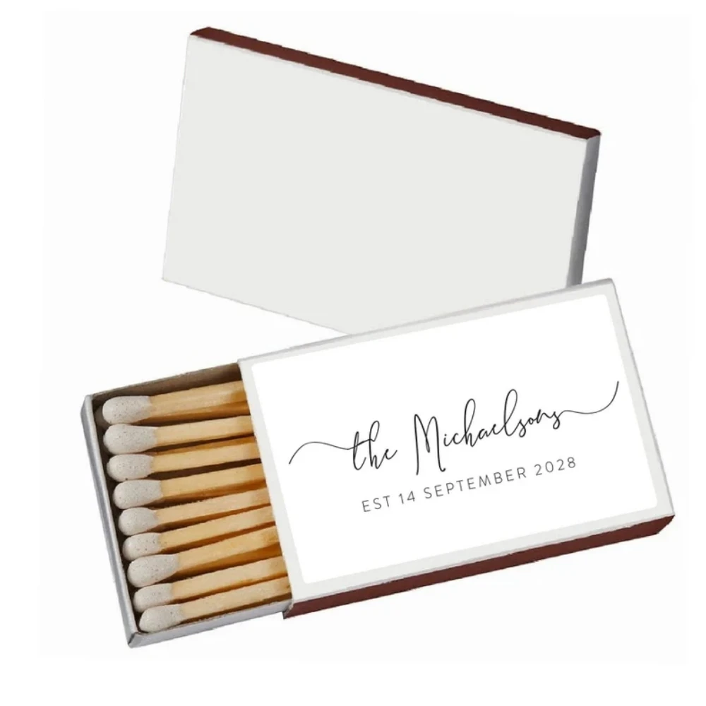 

BULK Wedding Matches Set of 50pcs- Custom Match Boxes - Wedding Favors -Shower Favors - Custom Party Favors -Wedding Favor Ideas