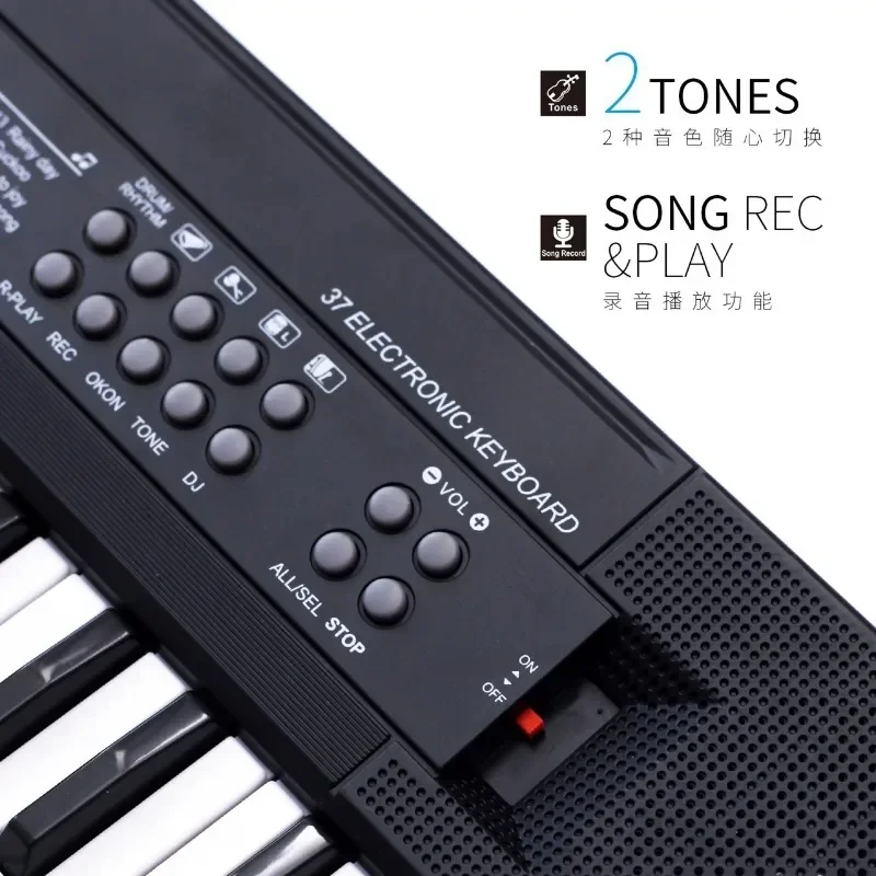 Color Children's Electronic Organ 37 Keys Children's Music Kindergarten Toys Gift Learning Toy Musical Instrument Music Keyboard