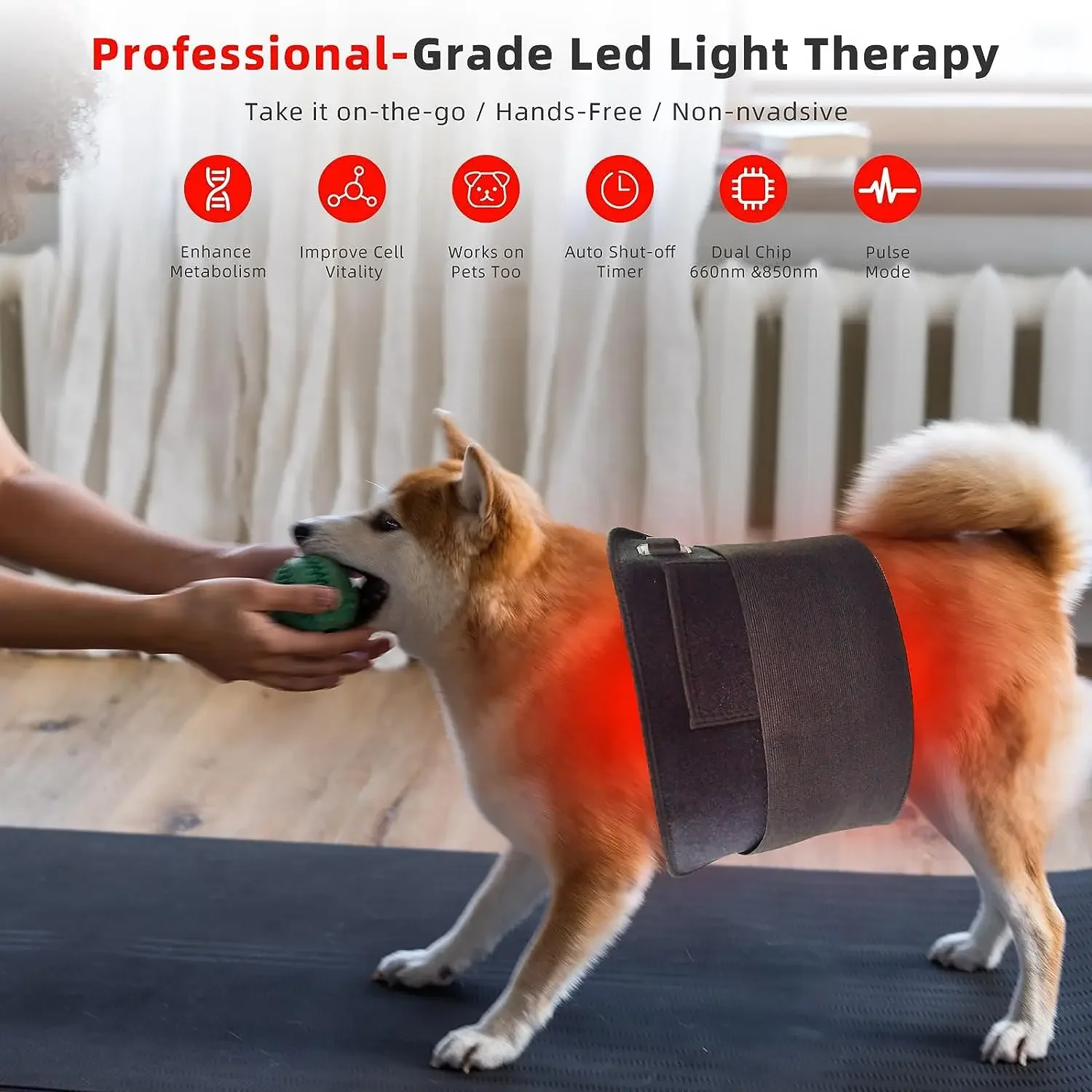 Red Infrared Light Therapy Pad LED Beauty Devices for Face and Body Back Knee Ha