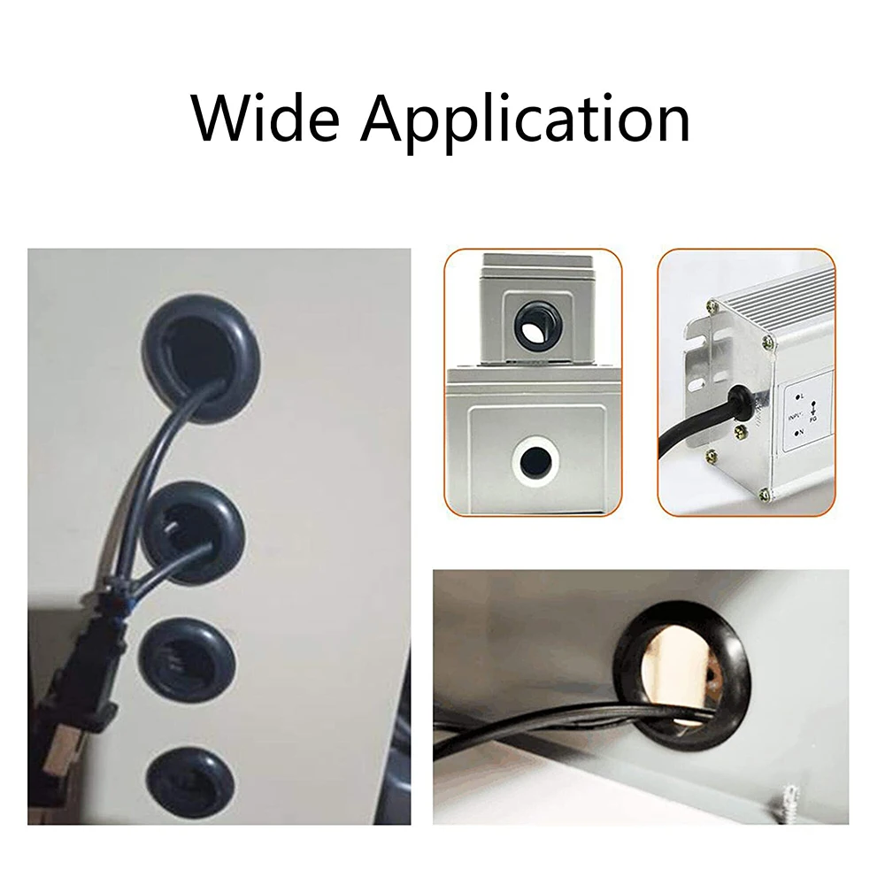 Rubber grommet 180-piece wire washer combination kit with shell size 8 for cable drilling automobile pipe repair rubber grommets ring