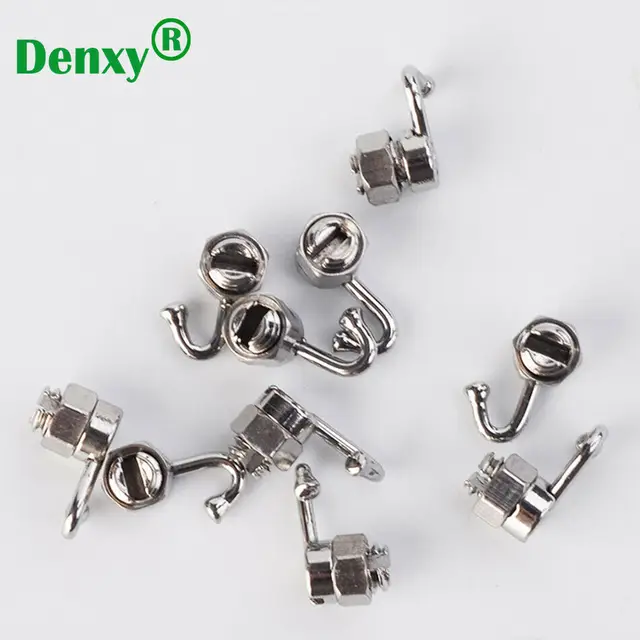 Denxy 10pcs Dental Orthodontic Movable Hook Activity Stops Orthodontic