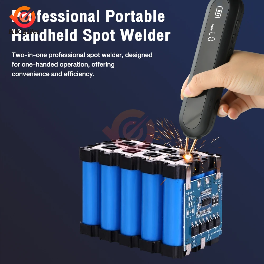 Hepsi Bir Arada El Tipi Nokta Kaynak Makinesi 12 Vites Ayarlanabilir 9 Seviye LED Işık ile DIY Profesyonel Tamir İçin Tam Koruma