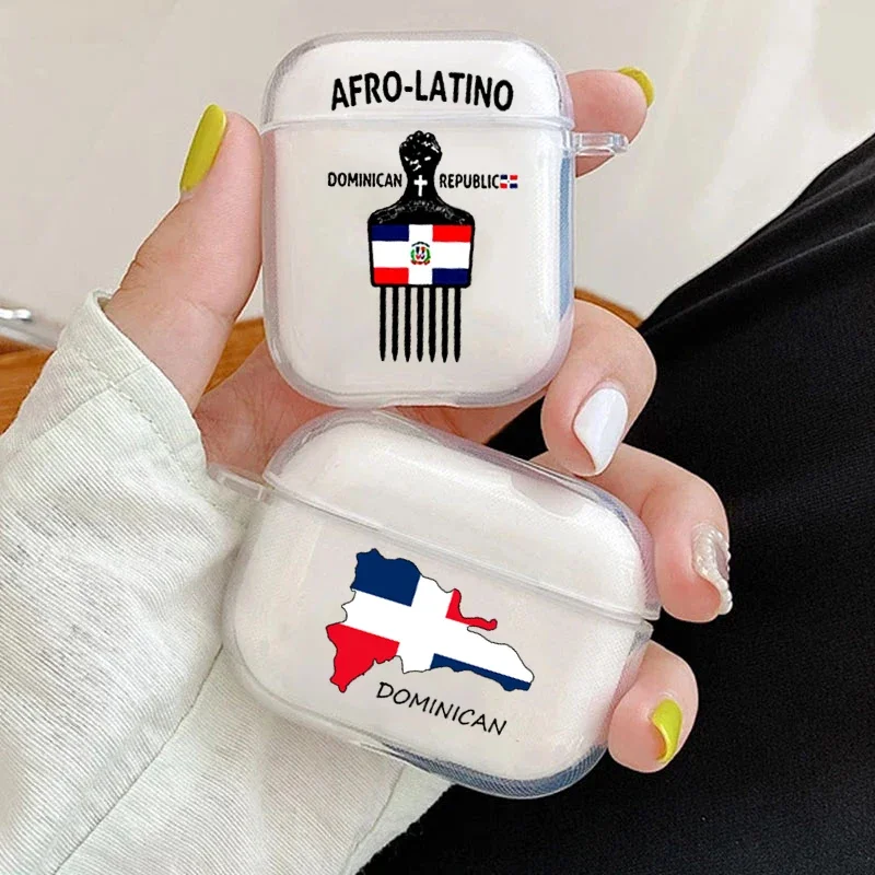 Kopfhörerhülle mit Flagge der Dominikanischen Republik für Airpods 4. 3. Pro 3. 2. Softcover für Airpod 2 3 1 Schutzzubehör Shell Fundas