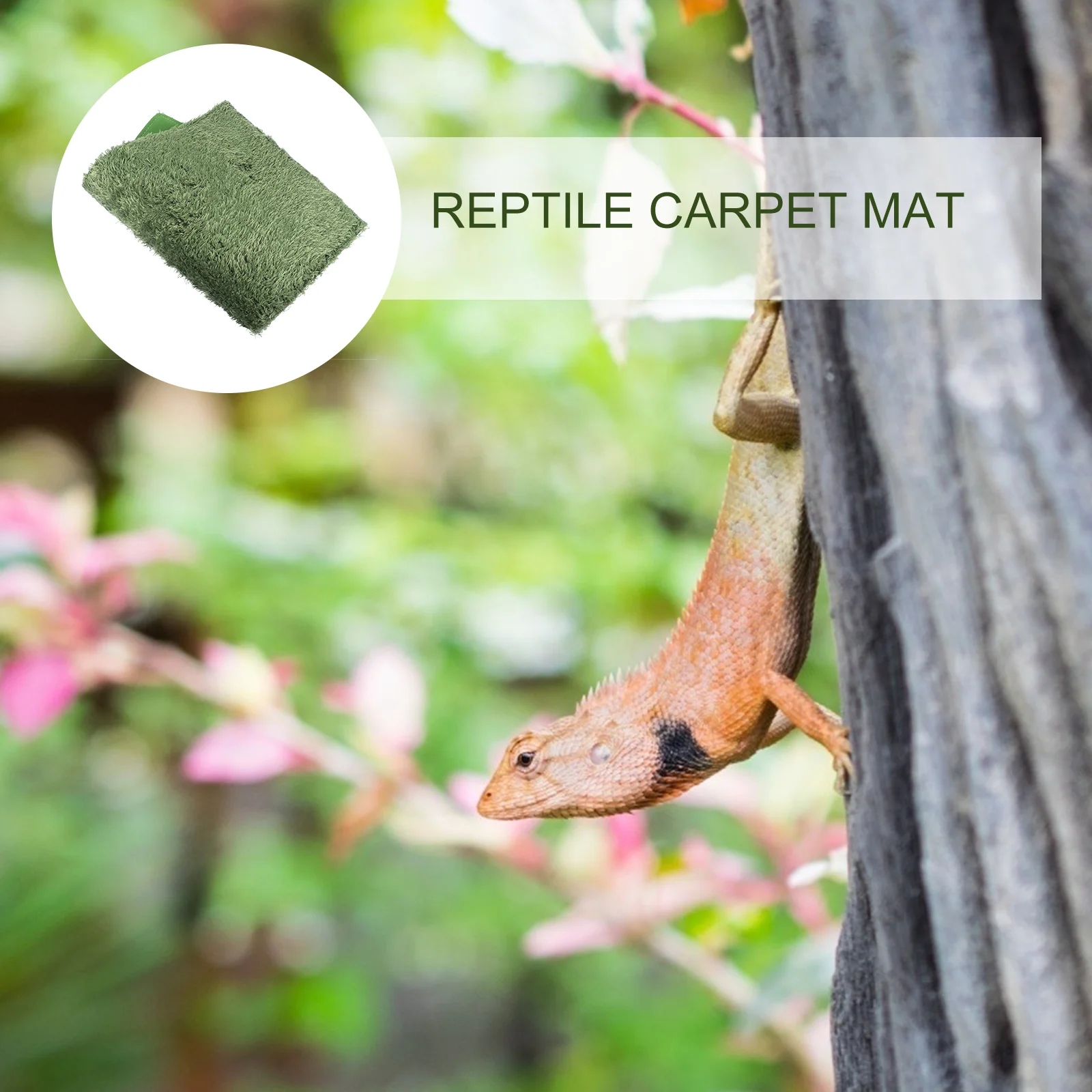 Reptile Carpet 2 Pcs Amphibious Reptile Carpet Turtle Habitat Moss Mat Mats for Terrarium Substrate Cotton