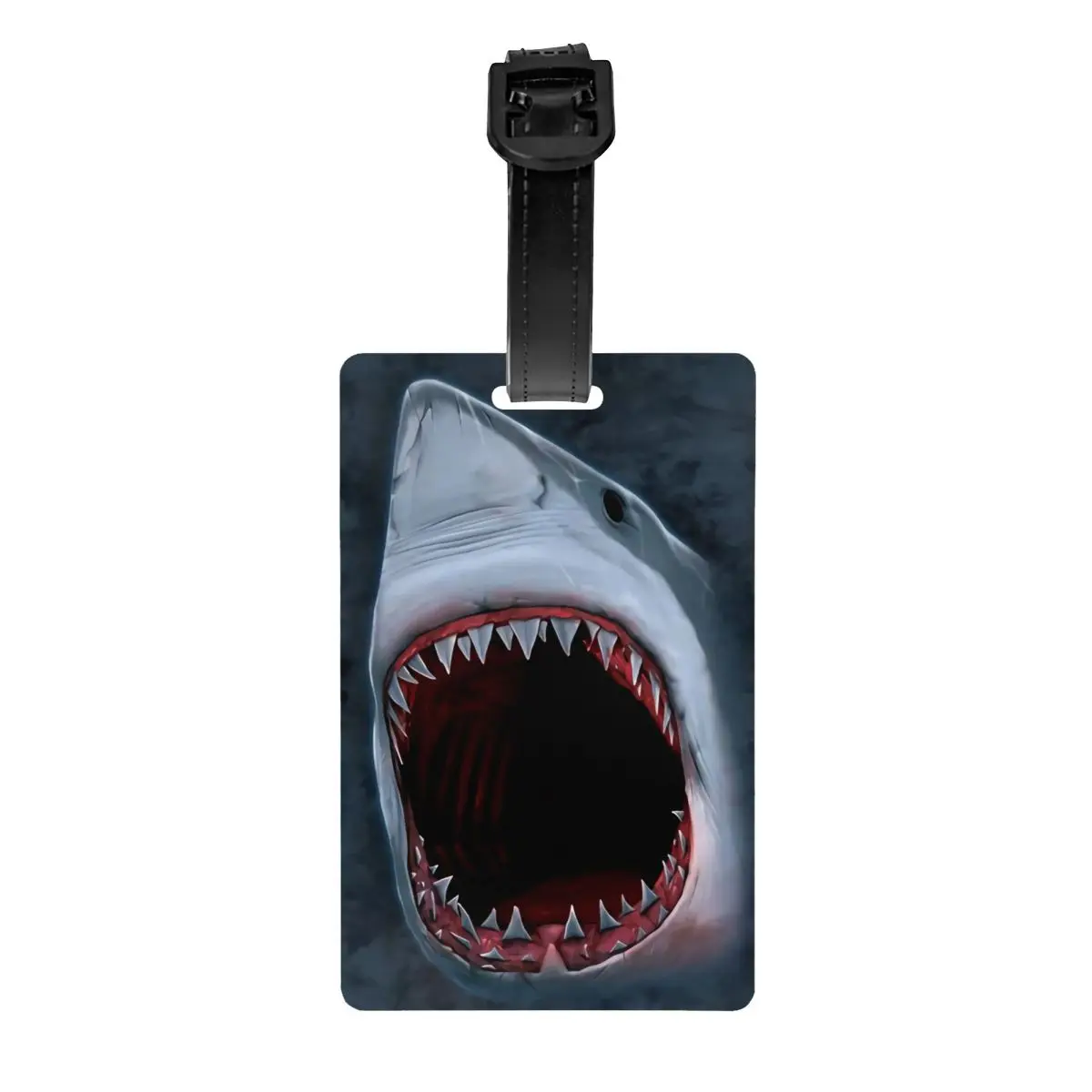 

Shark Bite Luggage Tag Camo Screaming Suitcase Baggage Privacy Cover ID Label