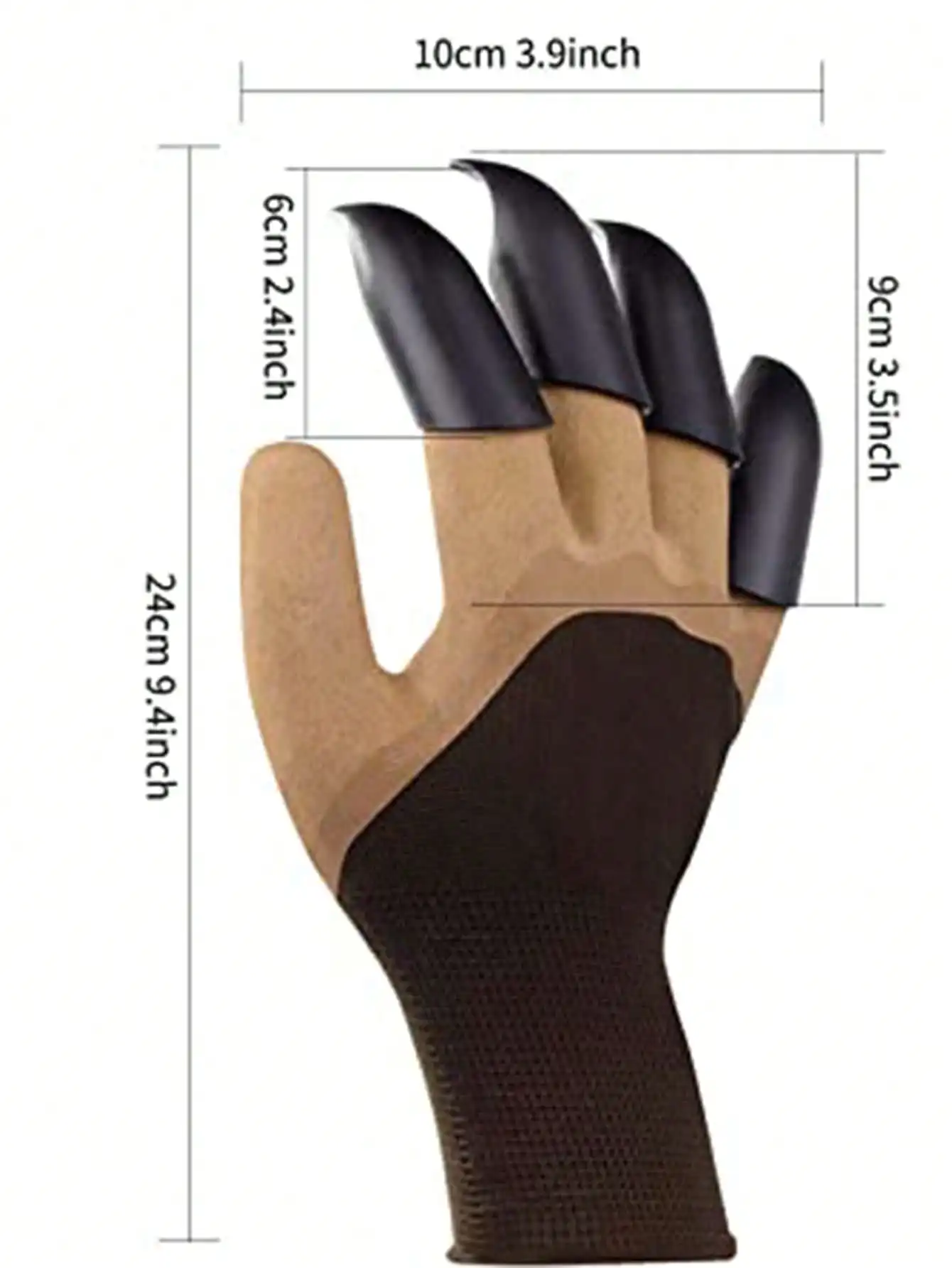 1Pair- Gardening Gloves with Claws Digging Planting Protective Latex Gloves Durable Waterproof Prick-proof Permeable Home Labor