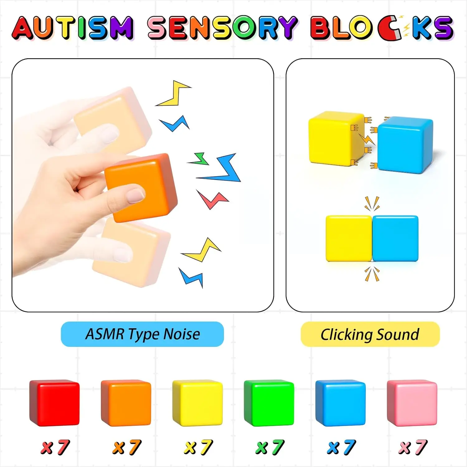 Magnetic Building Blocks Magnetic Cubes Educational STEM Montessori Sensory for Kids Ages 3+ Year Old Boys and Girls Magnet Toys Magnetic Building Blocks Magnetic Assembly Toy