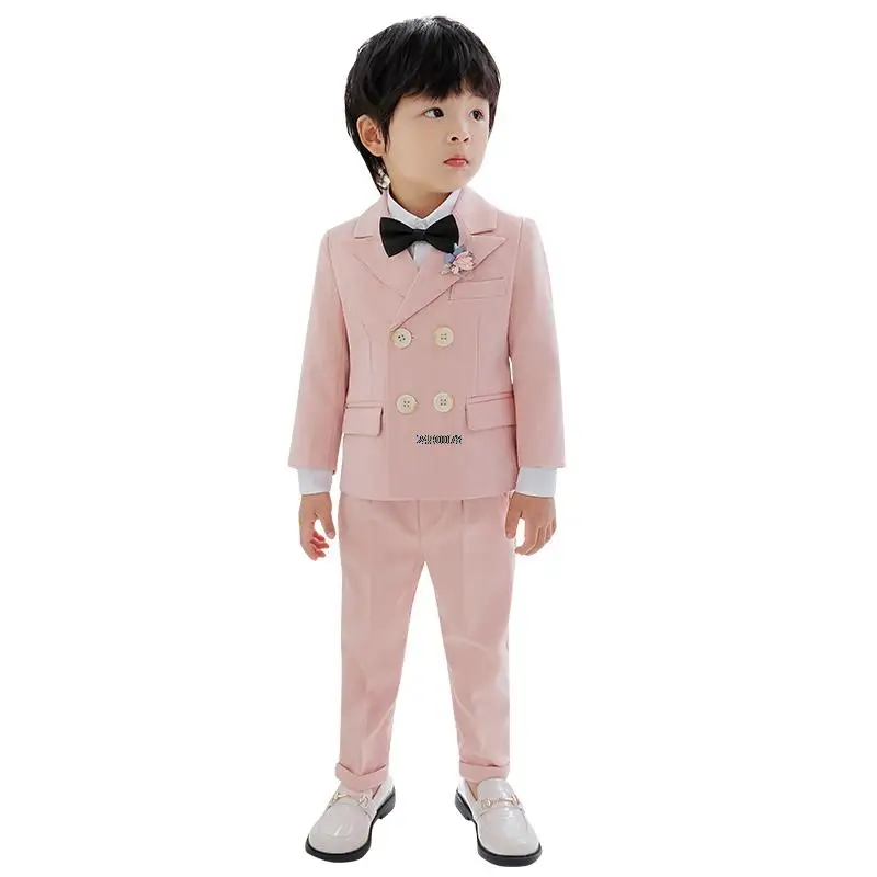 Boys Photography Suit Children Wedding Dress Kids Stage Performance Blazer Suit Baby Birthday Formal Ceremony Costume