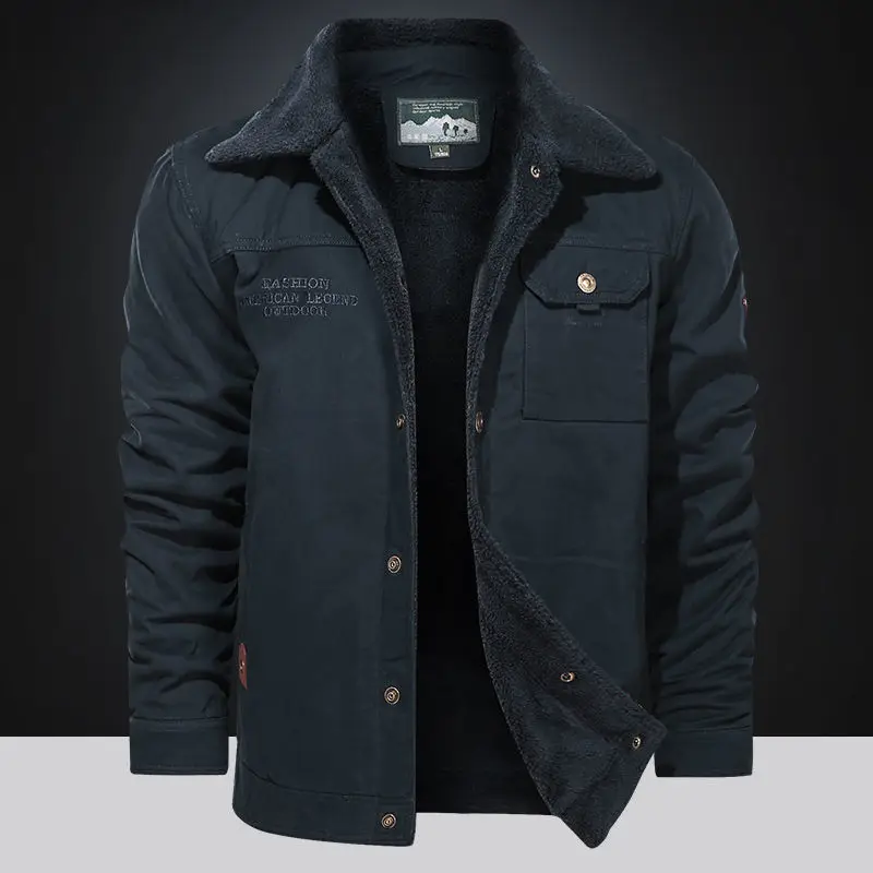 Winter Men Cotton Jacket Fleece Coat Bomber Jacket Thick Warm Military Windbreaker Brand Men's Clothing Parkas Pocket Outerwear