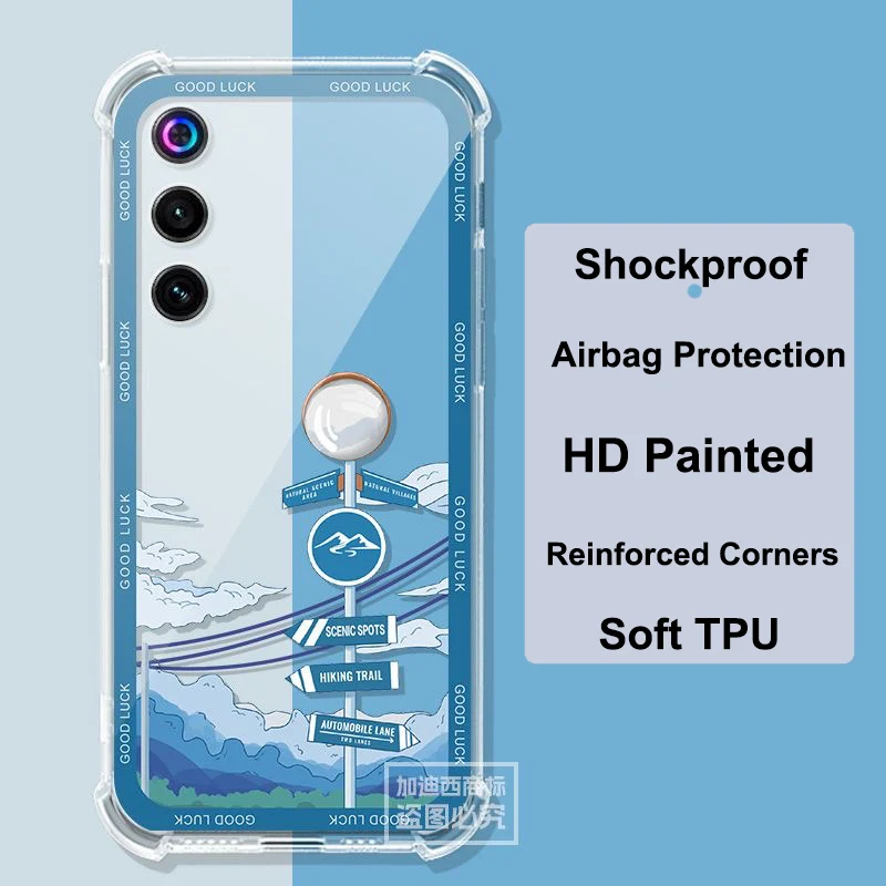 Clear Airbag Silicone TPU Shockproof Back Cover - Golden Saga Edition