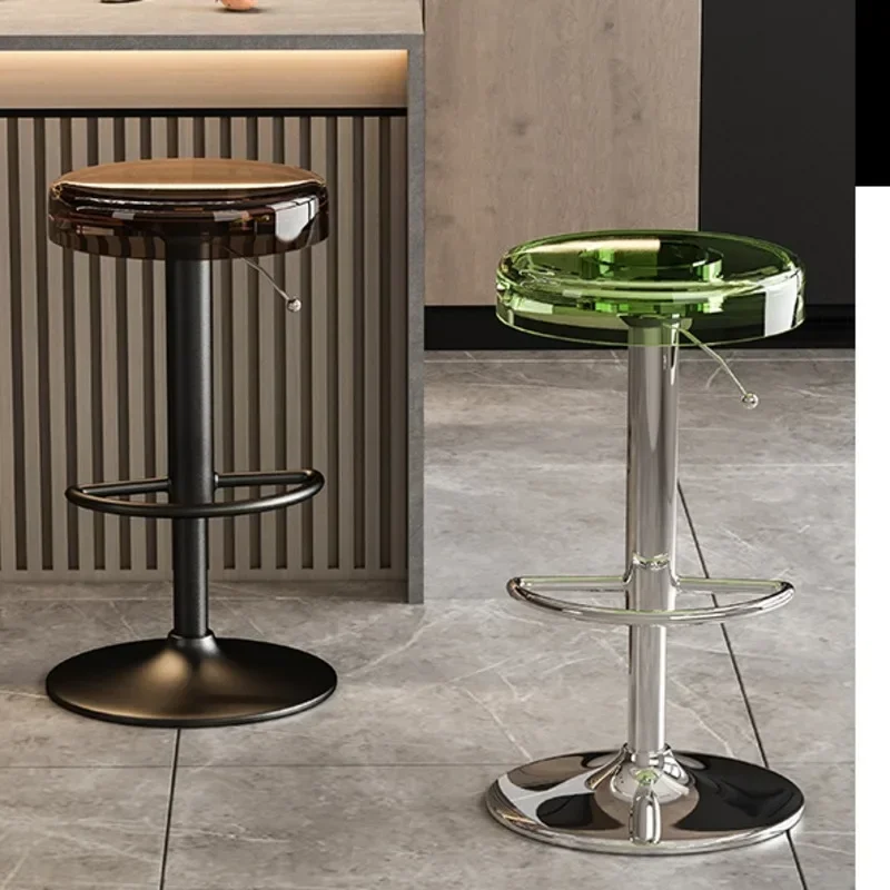 Acrylic High Stool For Kitchen Island Modern Cash Register Chair High-End Coffee Shop Bar Chair