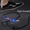2020 High Strength Reading Glasses Men Anti Blue Light Portable Rimless Women Presbyopic Bifocal Glasses TR90 Gafas +1.0 To +4.0 1