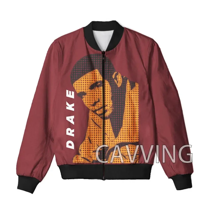 

CAVVING 3D Printed Rapper Drake Zipper Bomber Jackets Men Overcoat Mens Coat Zip Up Jackets for Women/Men J02