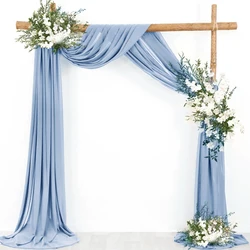 Elegant Dark Green Chiffon Wedding Arch Draping Fabric for Ceremony Reception Backdrop and Party Decor (Blue Jade)