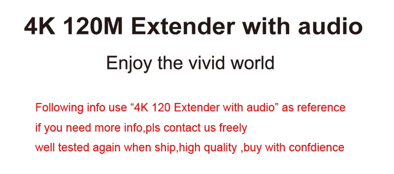 4K HDMI Extender 120M with Loop Audio Vs 1080p 60m Extender Over Single CAT5e/6