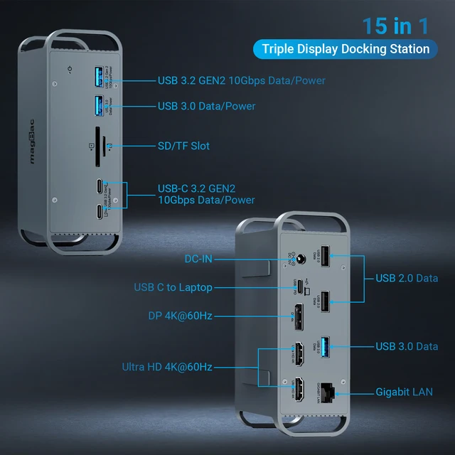 USB Cサンダーボルトドッキングステーションディスプレイ,4 USB Cサンダーボルトドッキングステーションディスプレイ,4